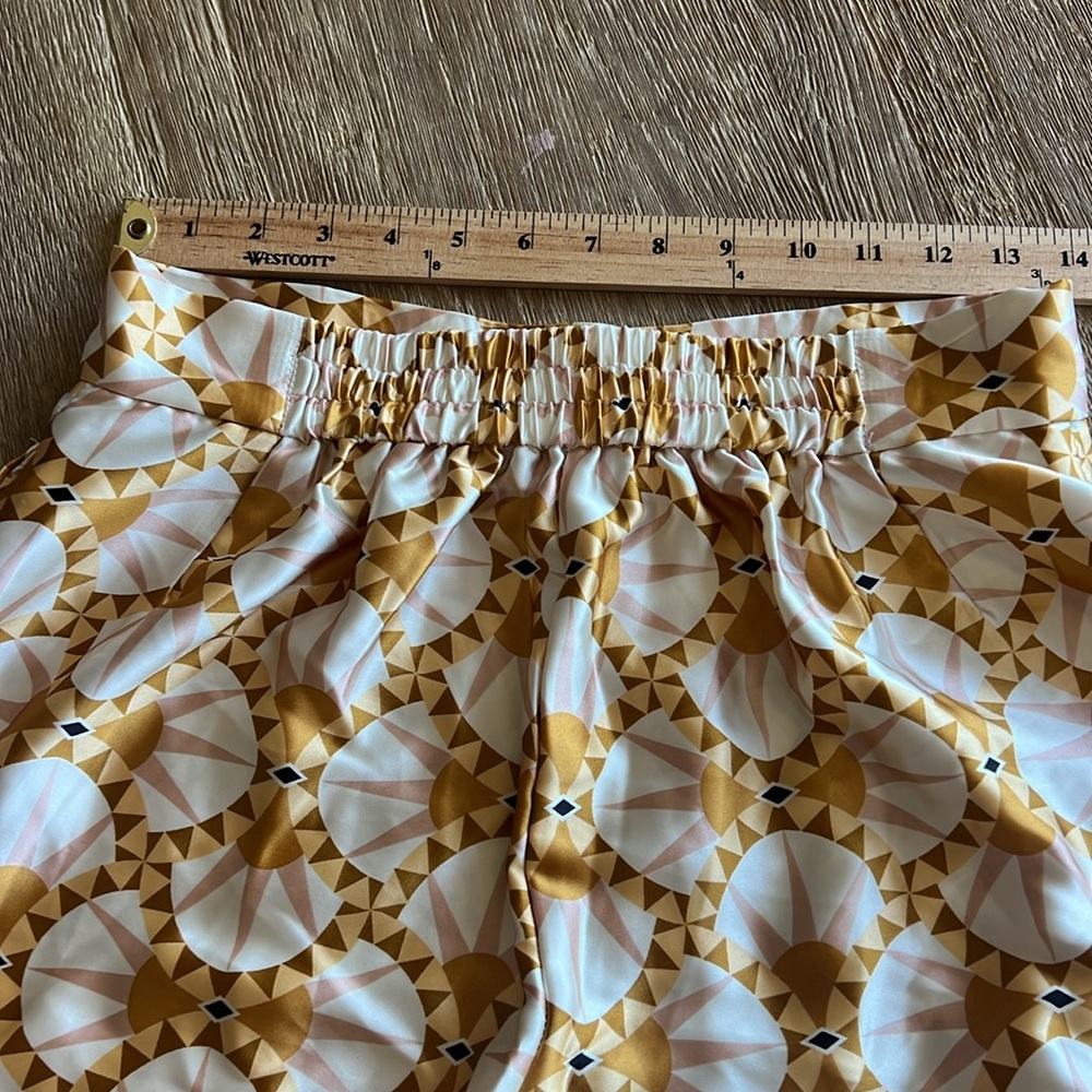 House of Harlow 1960 Gold and White Wide-Leg Trousers - Picture 8 of 10